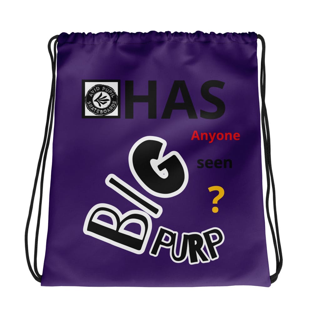 Avid Pupil Skate Boards - Big Purp - Drawstring bag