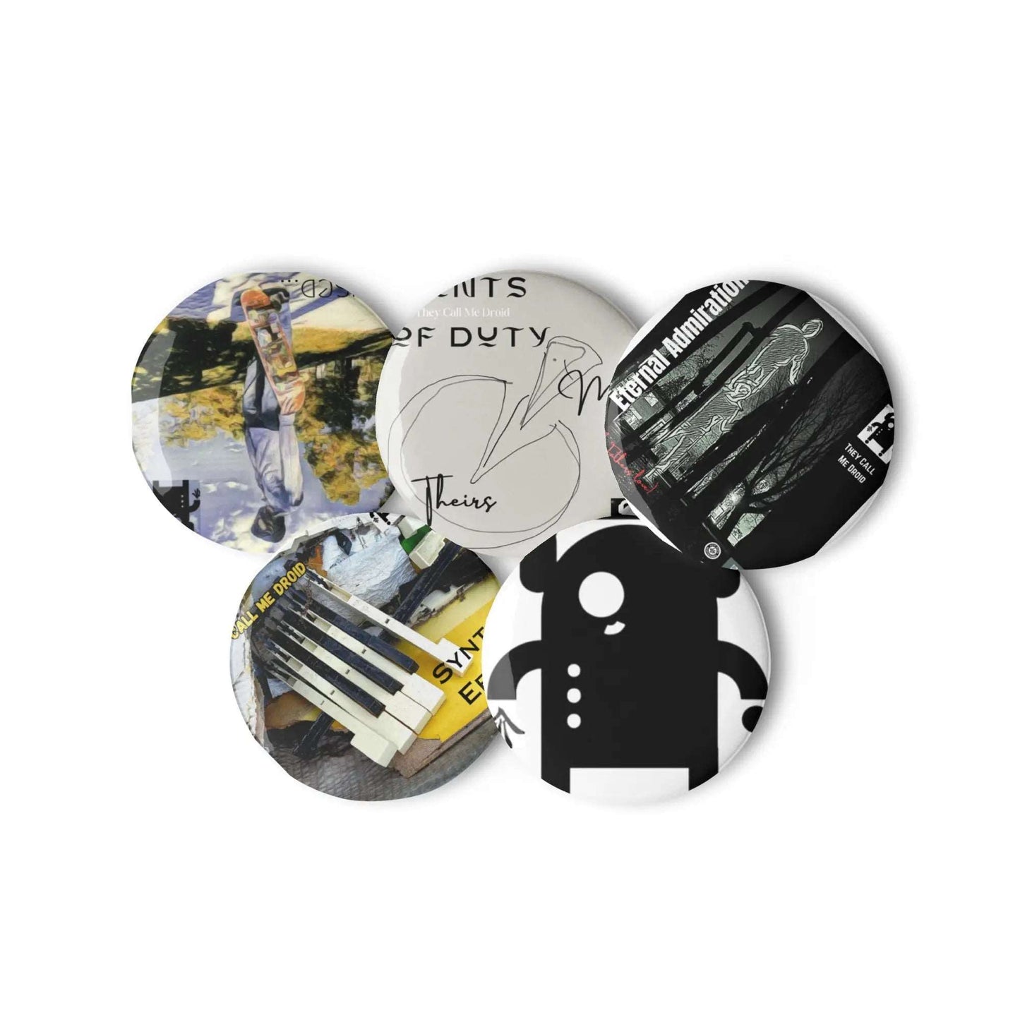 Set of They Call Me Droid Buttons - Image #2