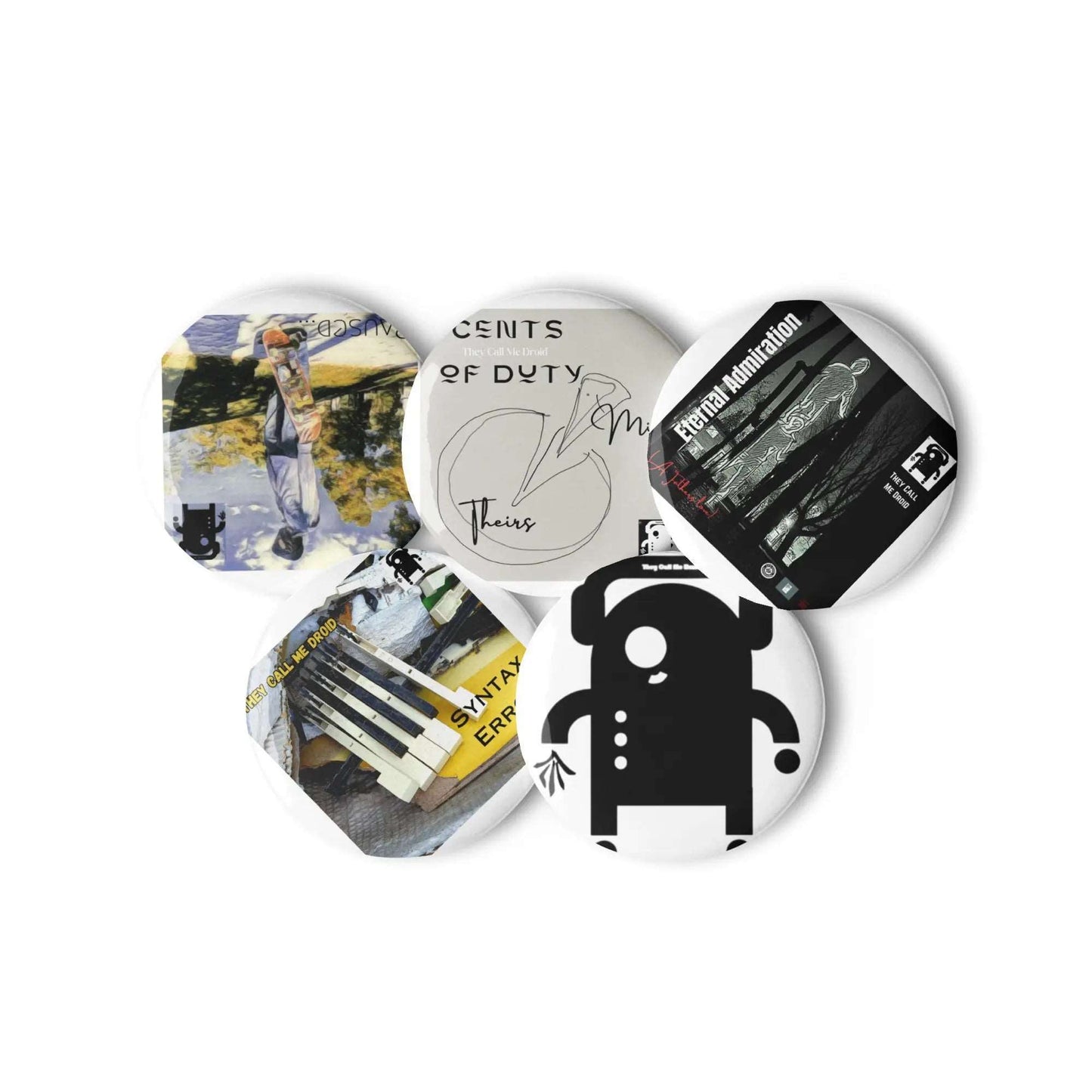 Set of They Call Me Droid Buttons - Image #4